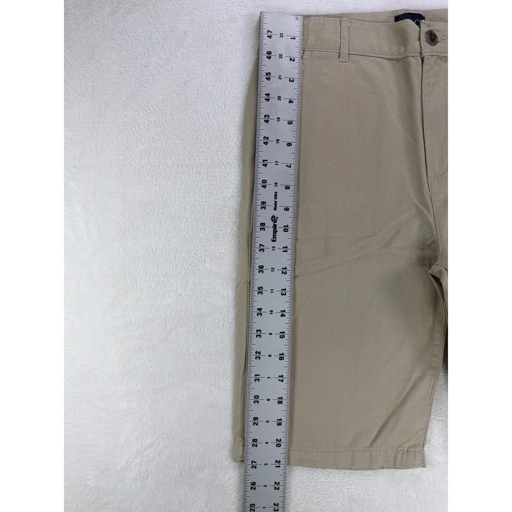 The Children's Place Chino Shorts Uniform Cotton Tan Boys Size 18 Slim 2pk NWT